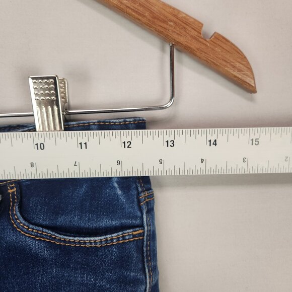 Girl's Tractr  Denim Bermuda Shorts Size 12 Rolled Cuff Stretch Adjustable - Picture 3 of 5